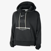 Brooklyn Nets Standard Issue женская Nike Dri-FIT NBA Pullover Толстовка с капюшоном цвет черный