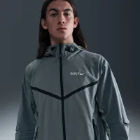 FC Barcelona Tech Windrunner мужские Nike Soccer Full-Zip Woven Куртка цвет серый