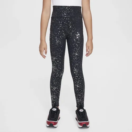 Nike One Big детские (Girls') Dri-FIT С высокой Талией лосины цвет черный