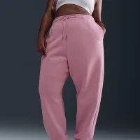 Nike Sportswear Phoenix Fleece женская С высокой Талией оверсайз Sweatpants (большие размеры) Pink