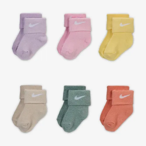 Nike Baby/Toddler Waffle Knit шкарпетки (6 пар) колір фіолетовий