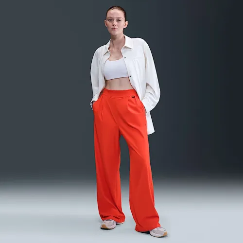 Nike 24.7 PerfectStretch женская Dri-FIT С высокой Талией Loose Wide-Leg Pants цвет красный