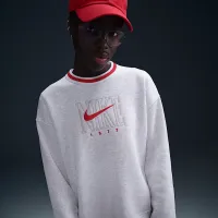 Nike Sportswear Phoenix Fleece женская оверсайз Graphic Crew-Neck свитшот цвет коричневый