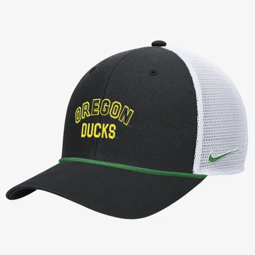 Oregon Nike College Snapback Trucker Hat цвет черный