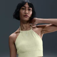 Nike Sportswear Chill Terry женская Slim Cropped French Terry Halter Top Yellow