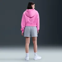 Nike Sportswear Phoenix Fleece женская Loose Full-Zip Cropped Толстовка с капюшоном Pink