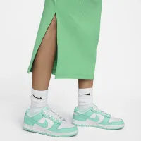 Nike Sportswear женская С высокой Талией Ribbed Jersey юбка цвет зеленый