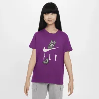 Nike Sportswear Big детские (Girls') футболка цвет фиолетовый