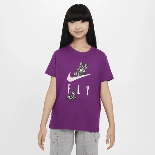 Nike Sportswear Big дитячі (Girls') футболка колір фіолетовий