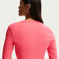 Nike Sportswear Chill Knit жіноча Slim Long-Sleeve Cropped Top Pink