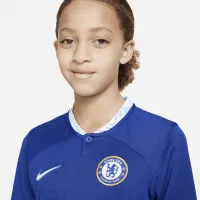 Chelsea FC 2022/23 Stadium Home Big дитячі Nike Dri-FIT Soccer Jersey блакитний