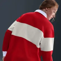Nike Sportswear жіноча Long-Sleeve Graphic Polo Top колір червоний