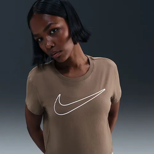 Nike Sportswear жіноча Short-Sleeve Graphic футболка колір коричневий