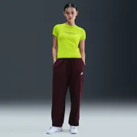 Nike Sportswear Chill Knit женская Slim футболка цвет зеленый