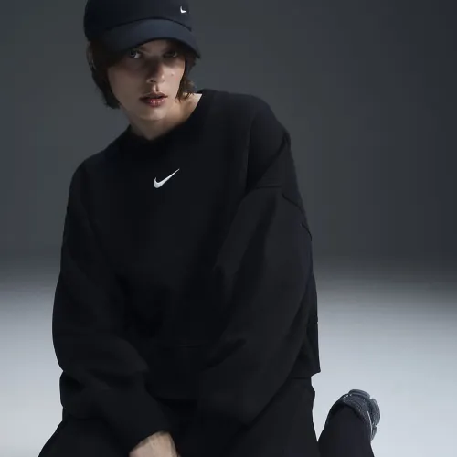 Nike Sportswear Phoenix Fleece женская Over-оверсайз Crew-Neck свитшот цвет черный