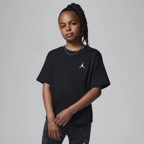 Nike Jordan MJ Brooklyn Essentials Big детские футболка цвет черный