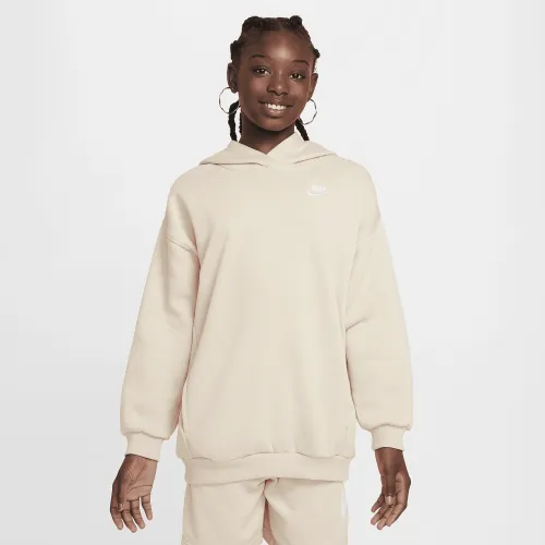 Nike Sportswear Club Fleece Big дитячі оверсайз Pullover Толстовка з капюшоном колір коричневий