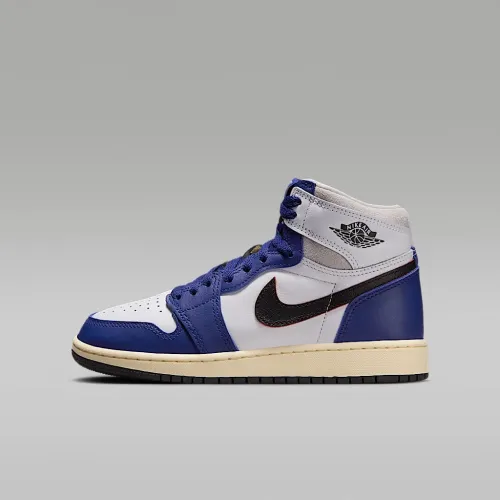 Nike Air Jordan 1 High OG Big дитячі Кросівки колір білий