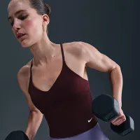 Nike Indy жіноча Light-Support Padded Sports Bra Tank колір червоний