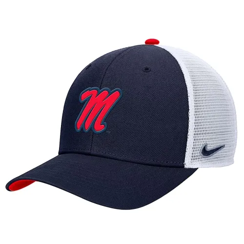 Ole Miss Rise мужские Nike College Structuцвет красный Trucker Cap синий