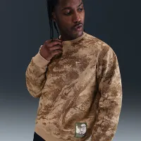 Nike Solo Swoosh чоловічі Fleece Crew колір коричневий