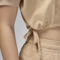 Nike Jordan жіноча Knit Cropped Top колір коричневий
