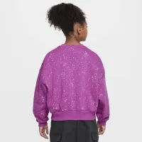 Nike Sportswear Club Fleece Big детские (Girls') Crew-Neck свитшот цвет фиолетовый
