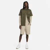 Nike Life чоловічі Woven Military Short-Sleeve Button-Down Shirt колір зелений
