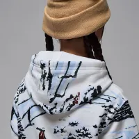 Nike Jordan Brooklyn Fleece Big дитячі Holiday Pullover Толстовка з капюшоном колір білий