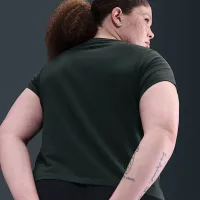 Nike Sportswear Chill Knit жіноча Cropped футболка (великі розміри) колір зелений