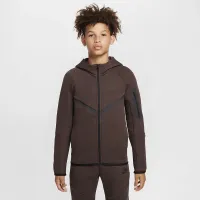 Nike Sportswear Tech Fleece Big детские Full-Zip Толстовка с капюшоном цвет коричневый