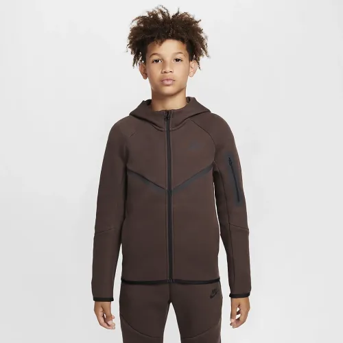 Nike Sportswear Tech Fleece Big дитячі Full-Zip Толстовка з капюшоном колір коричневий