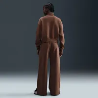 Nike Sportswear Phoenix Fleece женская 1/4-Zip Cropped свитшот цвет коричневый