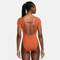 Nike Sportswear Chill Knit женская Tight Sweater Short-Sleeve Bodysuit Orange