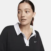 Nike Sportswear Essential женская оверсайз Long-Sleeve Polo цвет черный