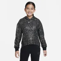 Nike Sportswear Big детские (Girls') Fleece Толстовка с капюшоном цвет черный
