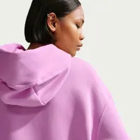 Nike Sportswear Phoenix Fleece жіноча оверсайз Logo Толстовка з капюшоном колір фіолетовий