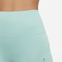 Nike Go женская Firm-Support С высокой Талией Cropped лосины с карманамицвет зеленый