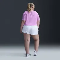 Nike Sportswear Essential женская Cropped Logo футболка (большие размеры) Pink