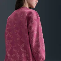 Nike Sportswear Club Fleece Big детские (Girls') оверсайз Printed Crewneck свитшот цвет фиолетовый