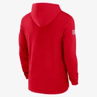 Kansas City Chiefs Sideline мужские Nike Dri-FIT NFL Long-Sleeve Hooded Top цвет красный