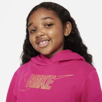 Nike Sportswear Club Fleece Holiday Shine Толстовка с капюшоном Little Kids Толстовка с капюшоном Pink