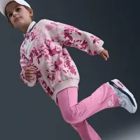 Nike Little детские Floral Camo Crew and лосины набор Pink