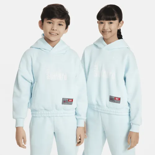 Nike Culture of баскетбольні Big дитячі Pullover Fleece Толстовка з капюшоном блакитний