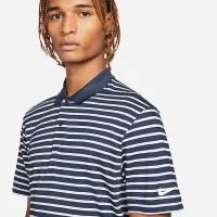 Nike Dri-FIT Victory мужские Striped для гольфа Polo синий