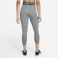 Nike Pro женская Mid-Rise Crop Mesh Panel лосины цвет серый