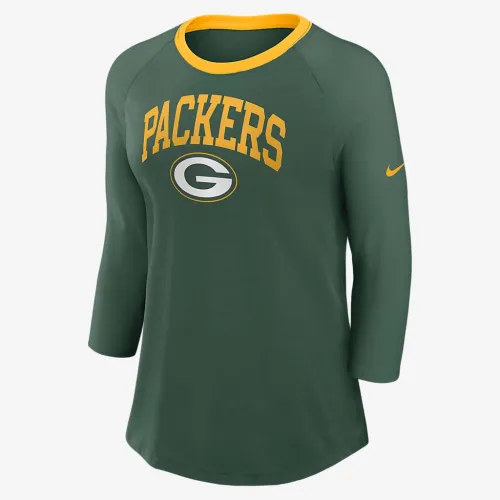 цвет зеленый Bay Packers женская Nike NFL 3/4-Sleeve футболка цвет зеленый