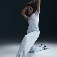 Nike Sportswear Phoenix Fleece женская С высокой Талией Wide-Leg Sweatpants синий