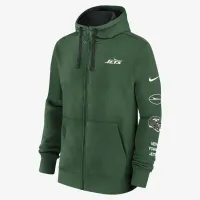 New York Jets Club чоловічі Nike NFL Full-Zip Толстовка з капюшоном колір зелений