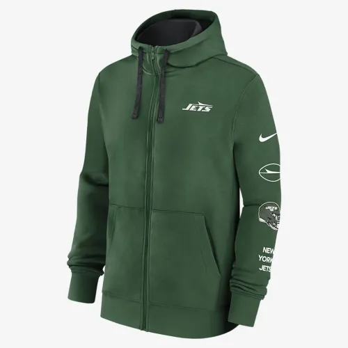New York Jets Club чоловічі Nike NFL Full-Zip Толстовка з капюшоном колір зелений